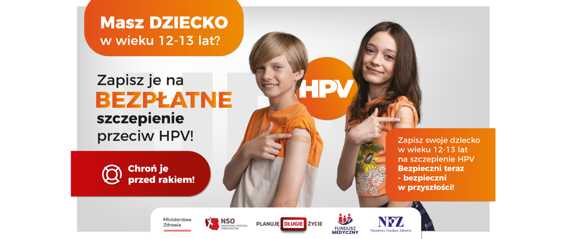 Grafika na temat szczepień przeciwko HPV.