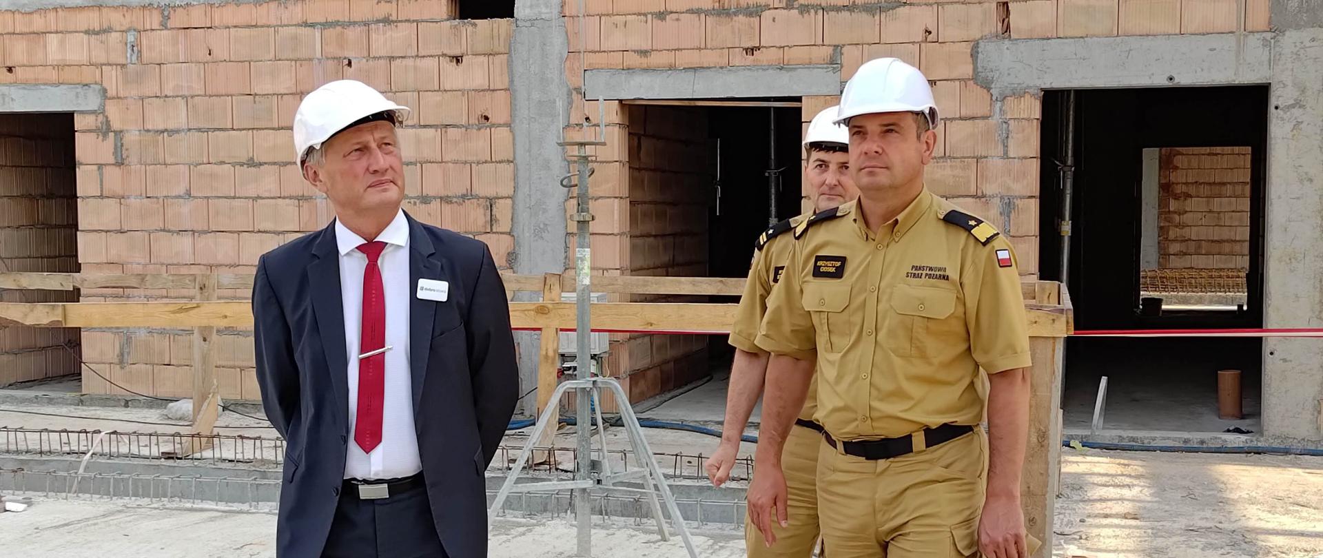 Wizytacja budowy nowej strażnicy w Końskich