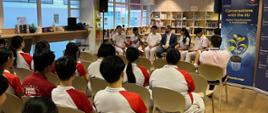 EU@School at Yuying Secondary School - panel with II Secretary of the Ambasady, Wojciech Wątły.