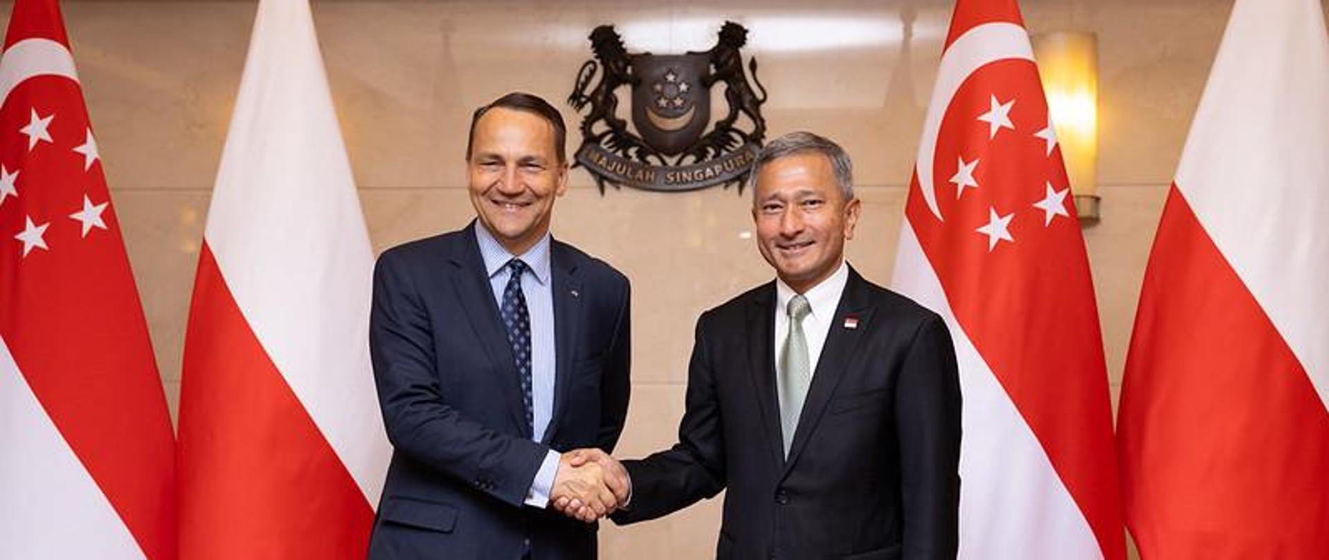 Minister Radosław Sikorski in Singapore - Meeting with the Minister of Foreign Affairs of Singapore, Vivian Balakrishnan.