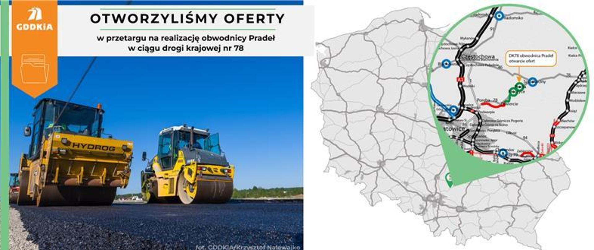 Otworzyliśmy oferty w przetargu na budowę obwodnicy Pradeł w ciągu DK78