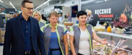 Prime Minister Mateusz Morawiecki during his visit to the JAN Shopping Center in Brzeszcze