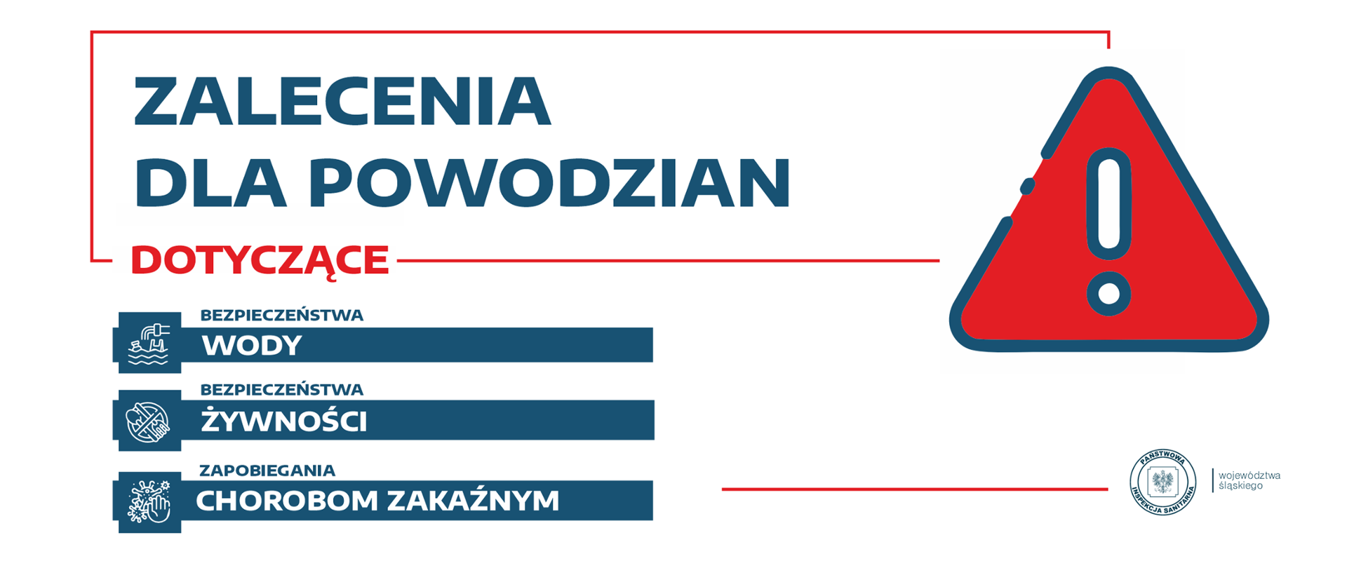 Zalecenia dla powodzian dotyczące bezpieczeństwa wody, żywności i zapobiegania chorobom zakaźnym 