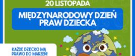 Grafika przedstawiająca gazetkę dotyczącą Międzynarodowego Dnia Praw Dziecka.