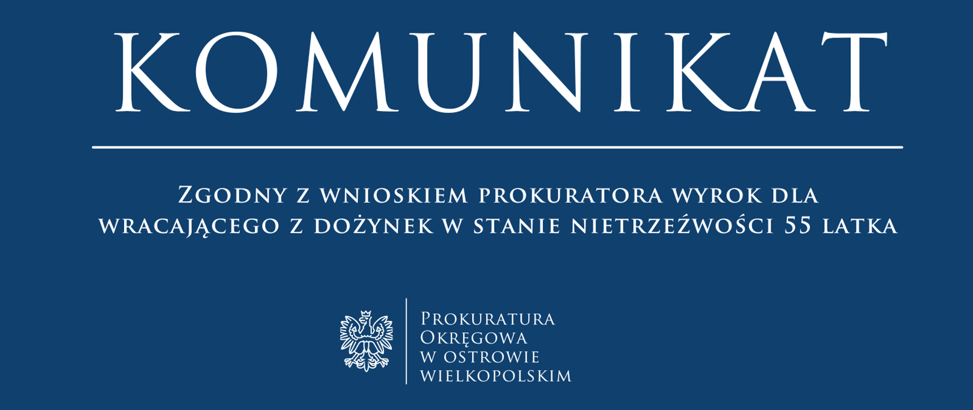 Zgodny z wnioskiem prokuratora wyrok dla wracającego z dożynek w stanie nietrzeźwości 55 latka