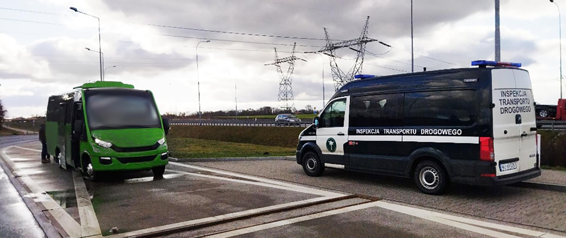 Autobus zatrzymany na S3 przez inspektorów z WITD w Gorzowie Wlkp.
