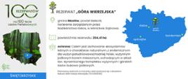 Rezerwat „Góra Wierzejska”. Mapa obszaru rezerwatu oraz informacje o jego lokalizacji.