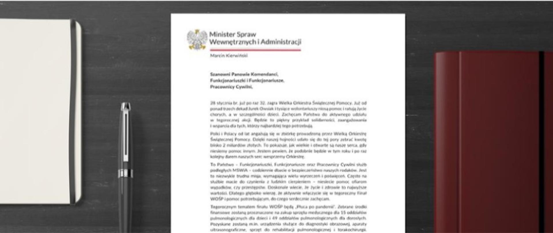 List_ministra_Marcina_Kierwińskiego_do_funkcjonariuszy