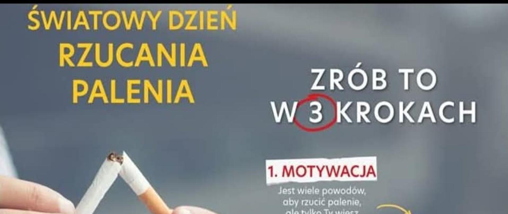 Plakat Światowy dzień rzucania palenia 