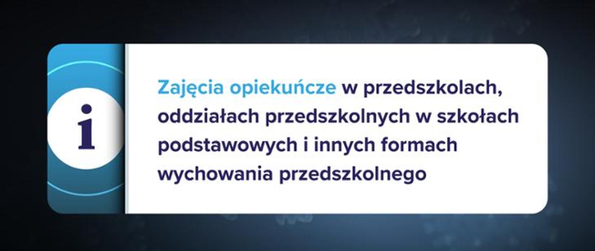 Komunikat Ministerstwa Edukacji Narodowej: Zajęcia opiekuńcze w przedszkolach, oddziałach przedszkolnych w szkołach podstawowych i innych formach wychowania przedszkolnego