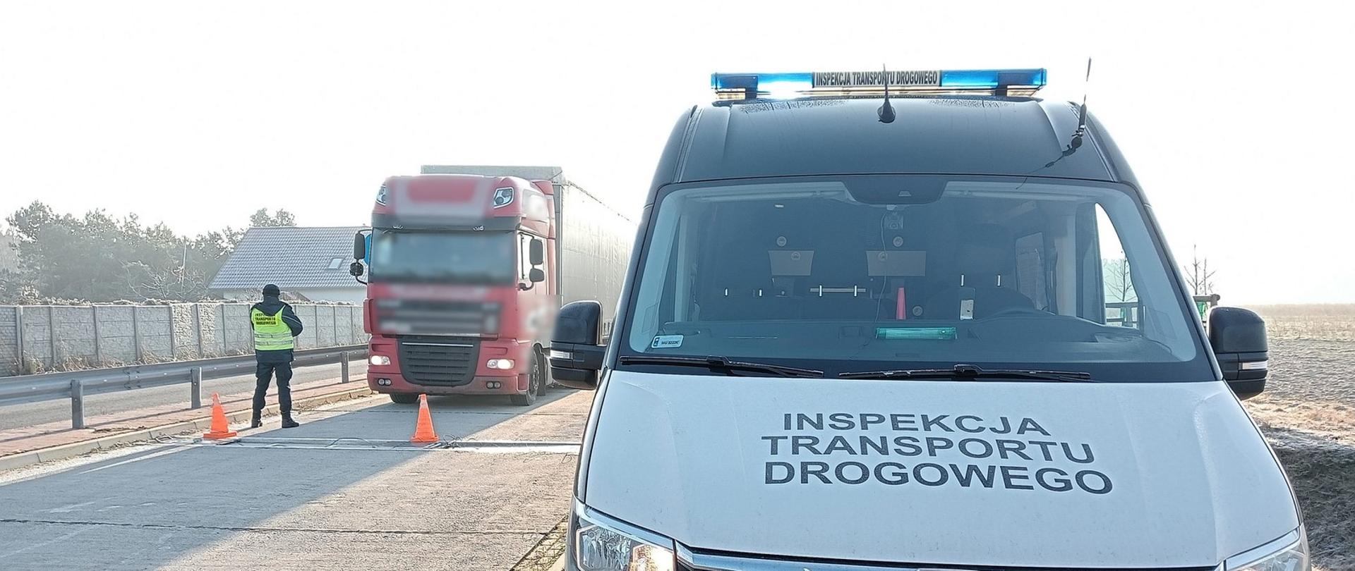 Zły stan opony w naczepie ciężarowej stwierdzili inspektorzy z Leszna 