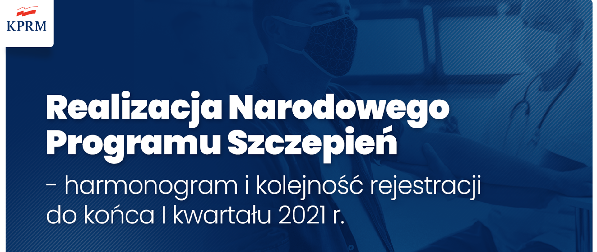 baner z hasłem realizacja Narodowego Programu Szczepień