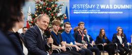 Premier Donald Tusk podczas spotkania z Laureatami Międzynarodowych Olimpiad Naukowych