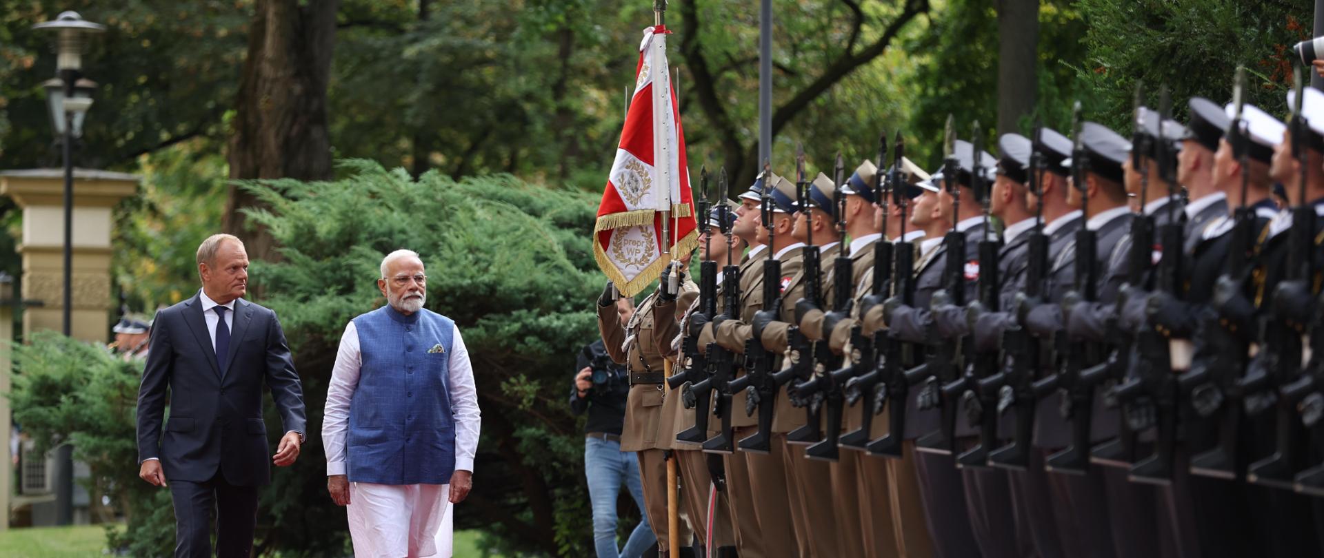 Official meeting between Prime Minister Donald Tusk and Prime Minister of the Republic of India Narendra Modi.