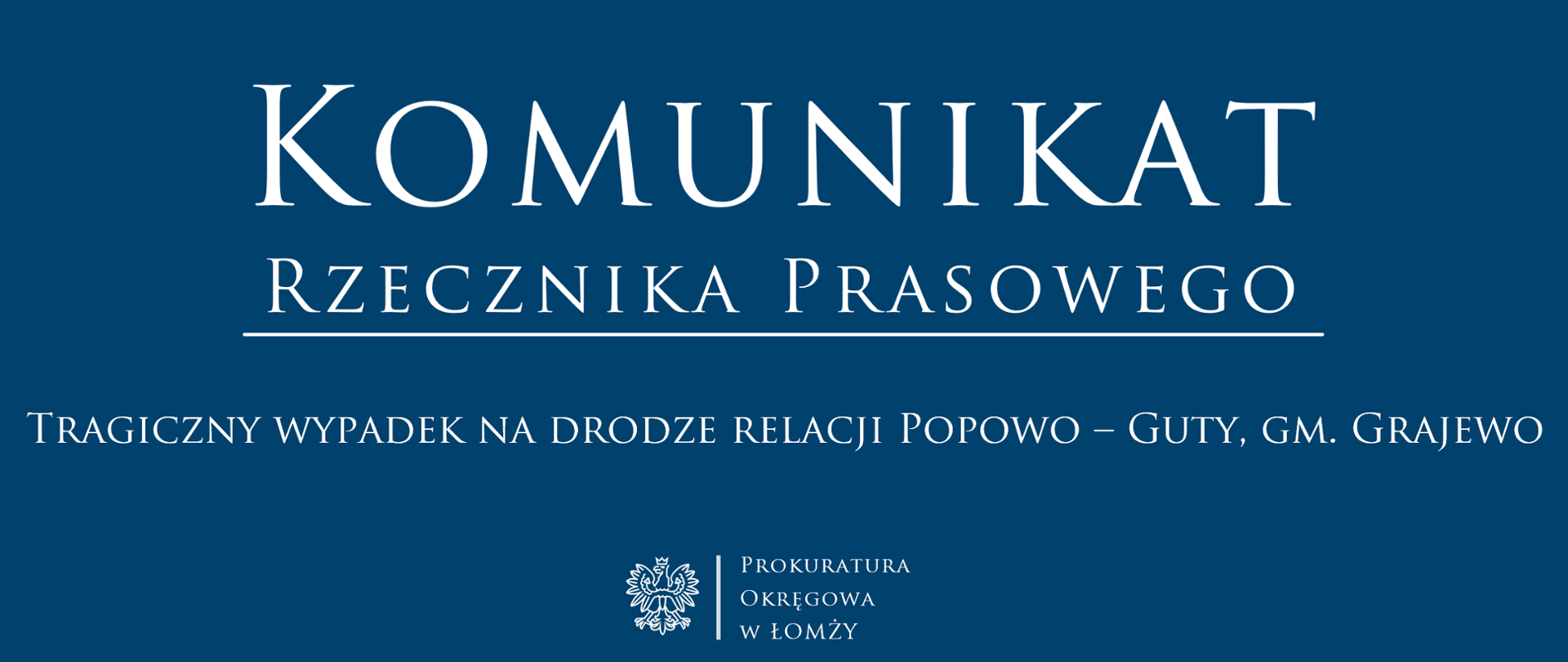 Tragiczny wypadek na drodze relacji Popowo – Guty, gm. Grajewo