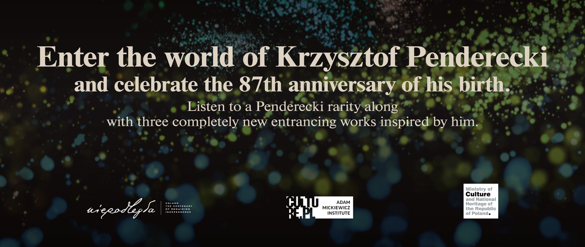 87. rocznica urodzin Krzysztofa Pendereckiego