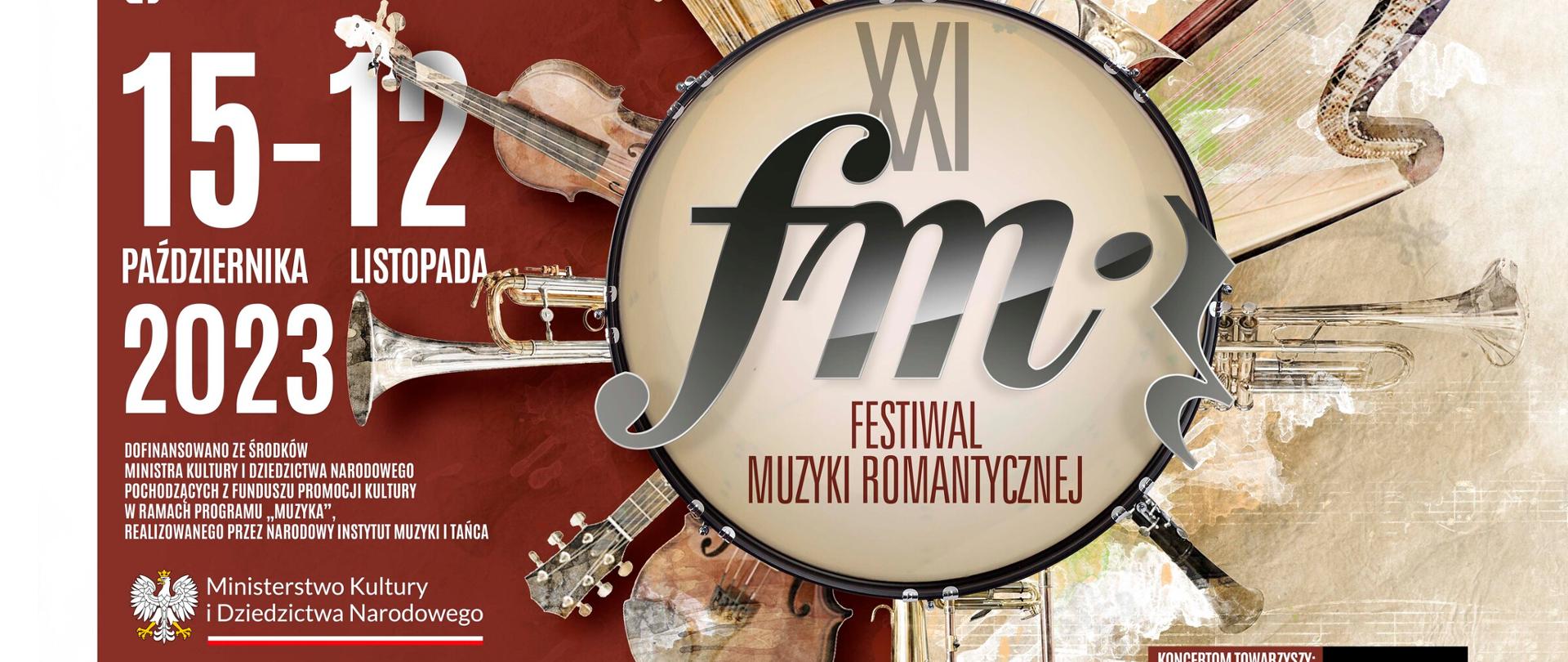 Plakat XXI Festiwal Muzyki Romantycznej w Skierniewicach