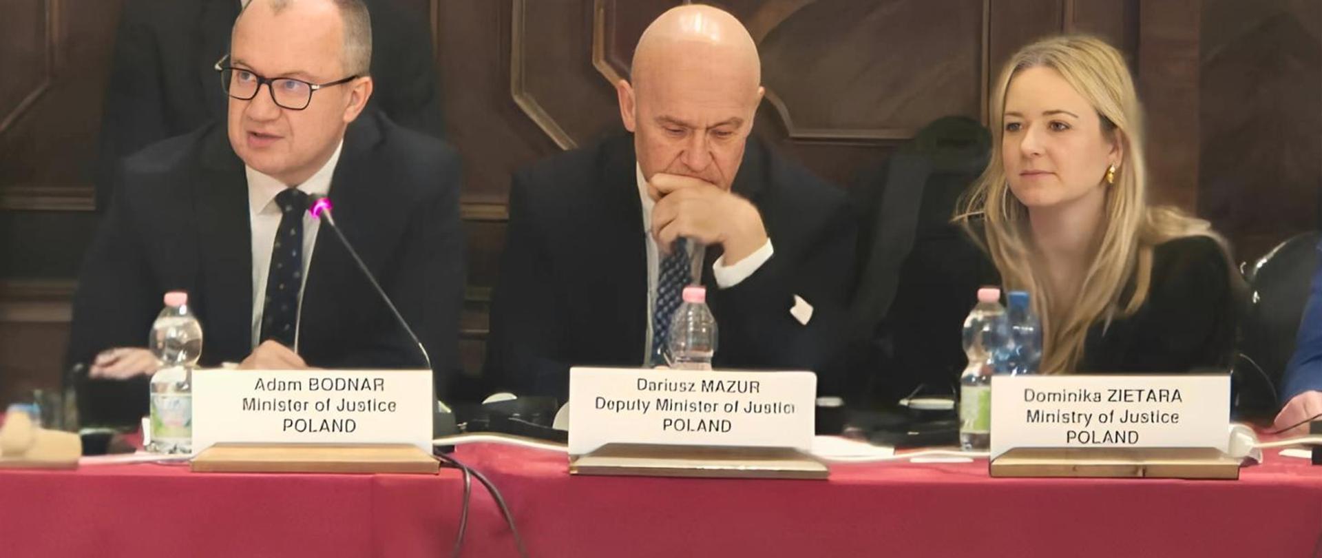 Minister of Justice Adam Bodnar and Deputy Minister Dariusz Mazur at the plenary session of the Venice Commission