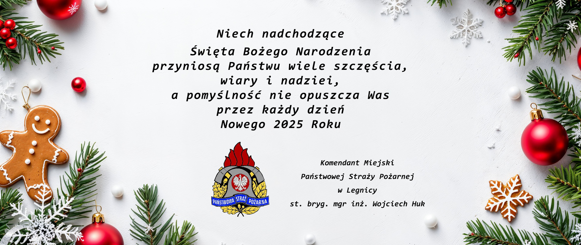 Życzenia Świąteczne KM PSP Legnica