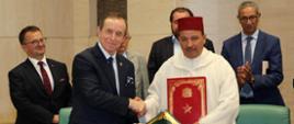 Président du Sénat polonais prof. Tomasz Grodzki et le Président de la Chambre des Conseillers du Royaume du Maroc Enaam Mayara 