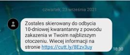 Fałszywy SMS o kwarantannie