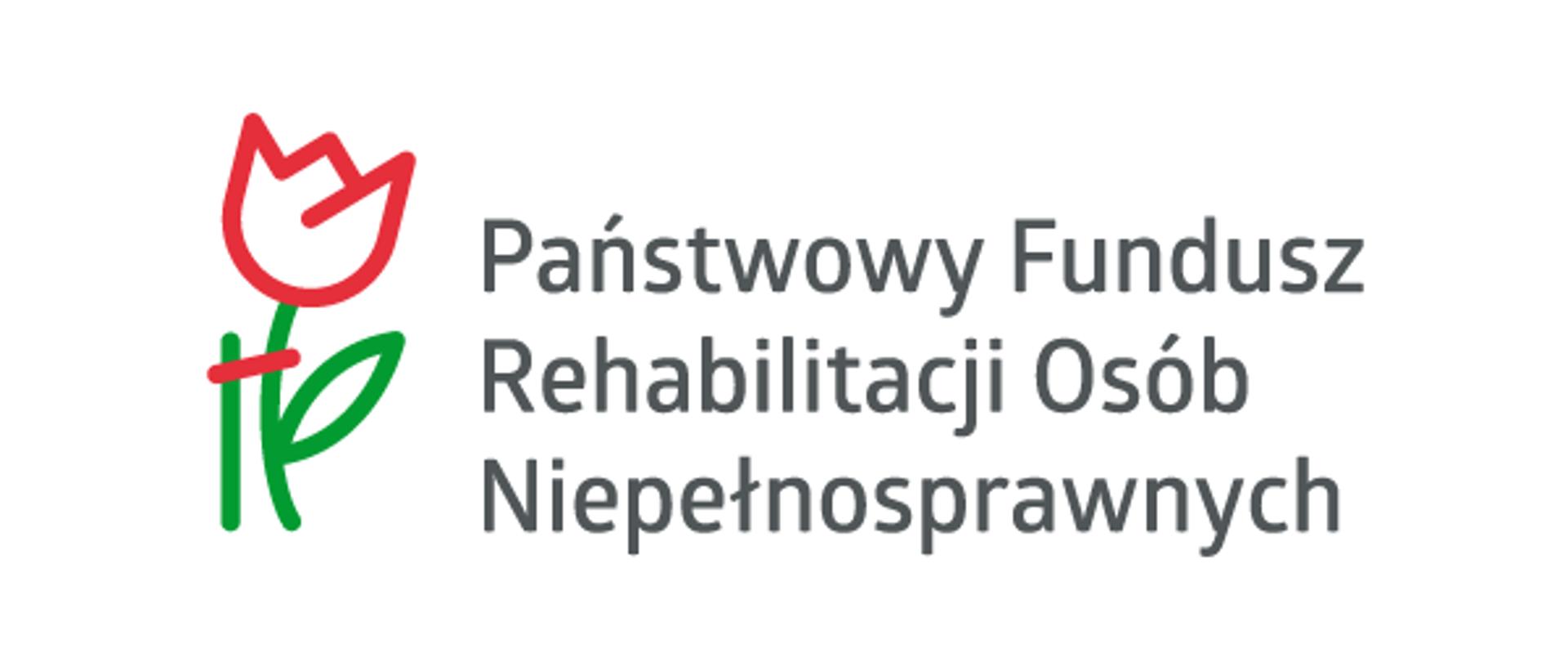 Zdjęcie Pokazuje logo Państwowego Funduszu Rehabilitacji Osób Niepełnosprawnych