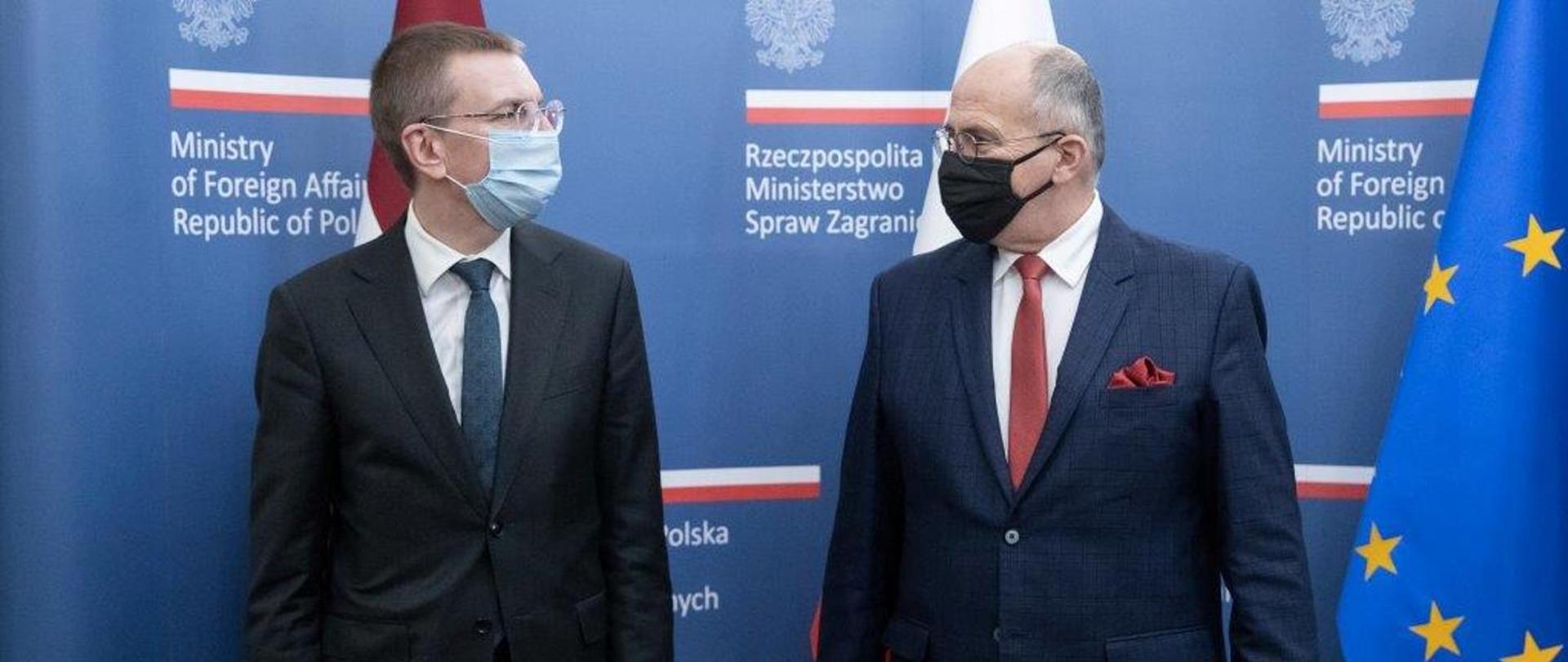 Minister Zbigniew Rau i Edgars Rinkēvičs.