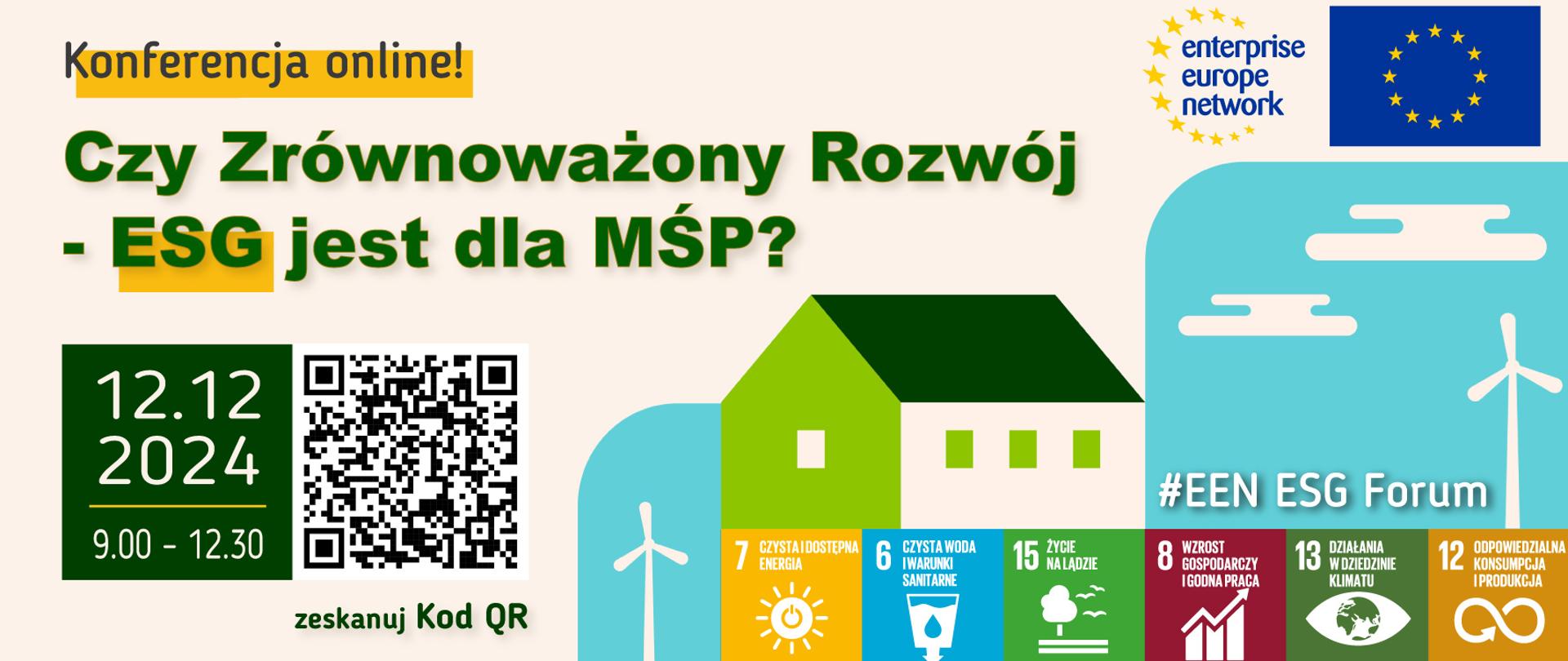 Konferencja online dla MŚP "Czy zrównoważony rozwój – ESG jest dla MŚP?"