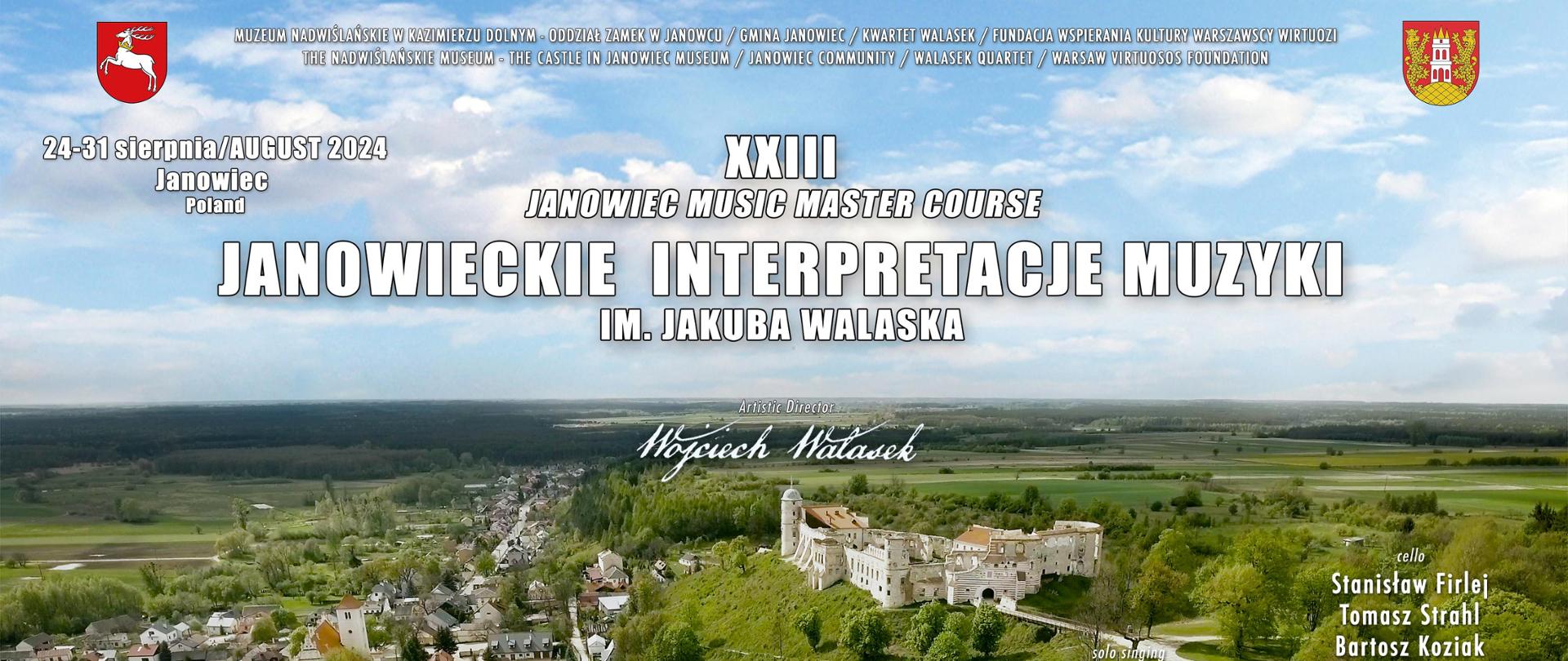XXIII Janowieckie Interpretacje Muzyki im. Jakuba Walaska - 24-31 sierpnia 2024