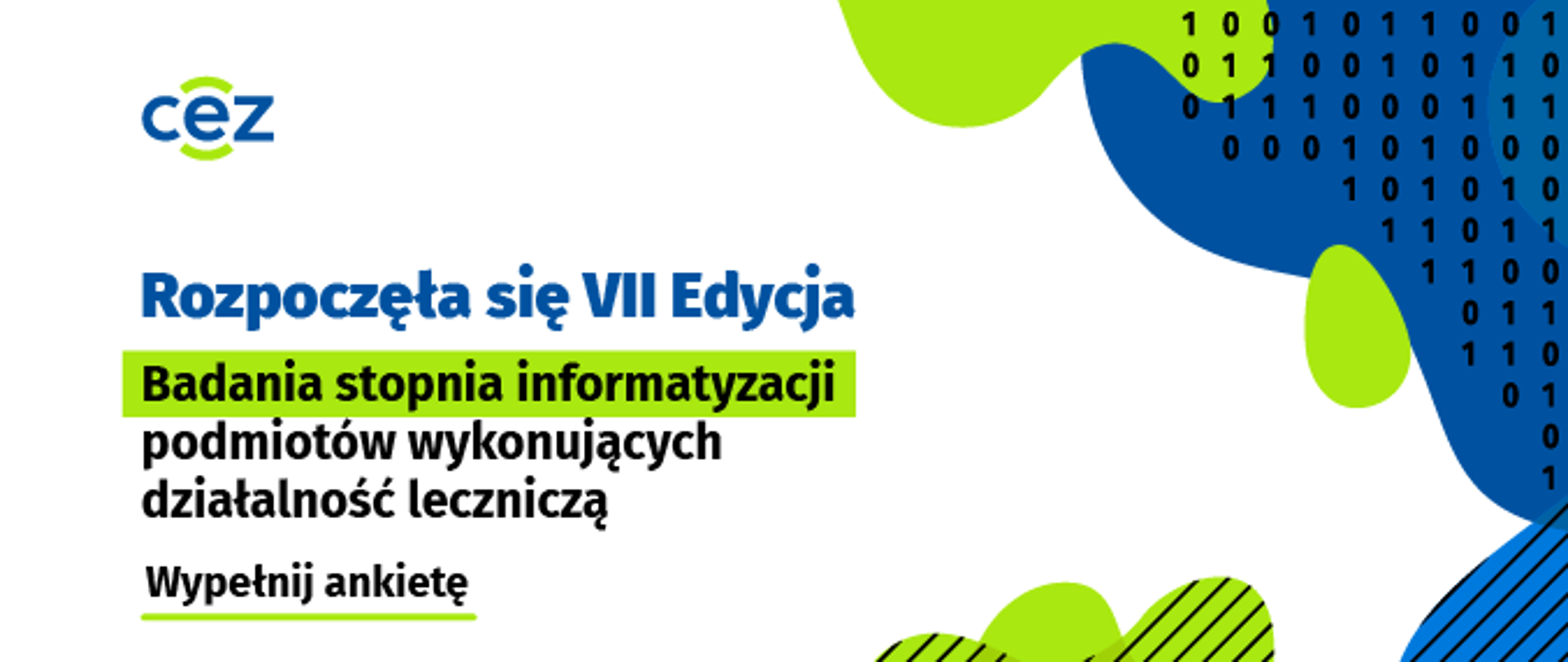 VII edycja badania stopnia informatyzacji podmiotów wykonujących działalność leczniczą - grafika promująca