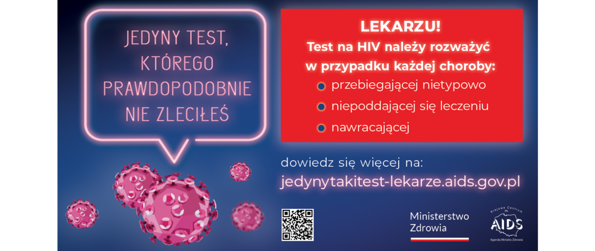 plakat dotyczący testów na HIV