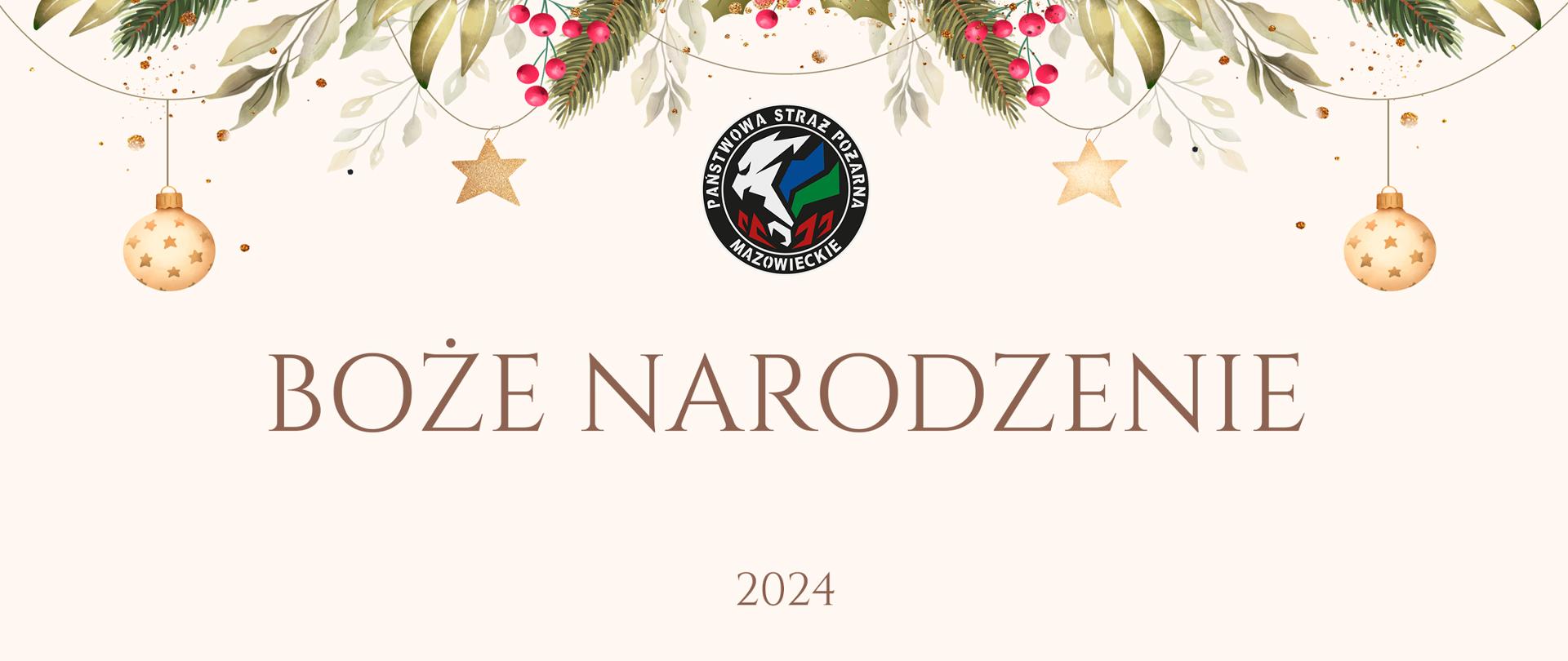 Plakat świąteczny z napisem Boże Narodzenie 