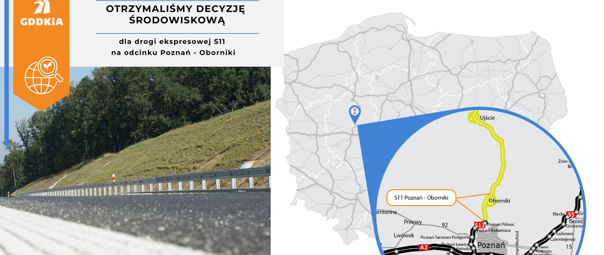 Infografika dot. otrzymania DŚU na S11 Poznań - Oborniki