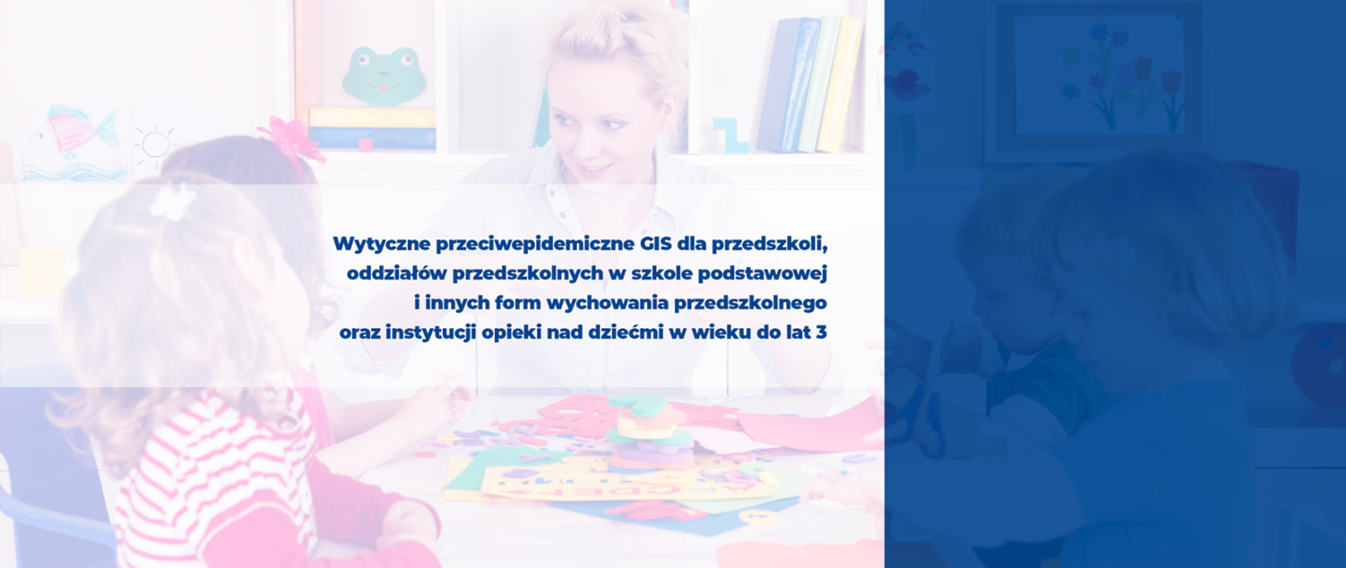 Banner informacyjny - wytyczne przeciwepidemiczne GIS dla przedszkoli 