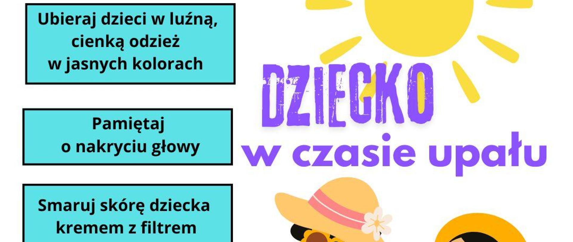 Dziecko w czasie upału.