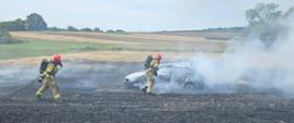 Pożar samochodu osobowego w miejscowości Donatkowice