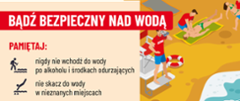 Ulotka bezpieczne wakacje - bezpieczeństwo nad wodą