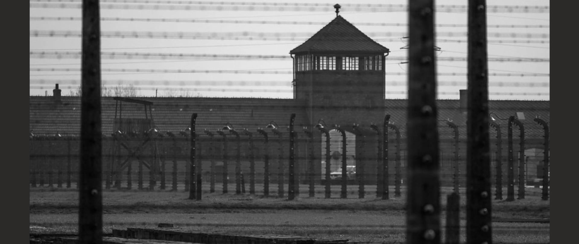 Parodos „Nacistinės Vokietijos mirties stovykla. Konzentrationslager Auschwitz" plakatas