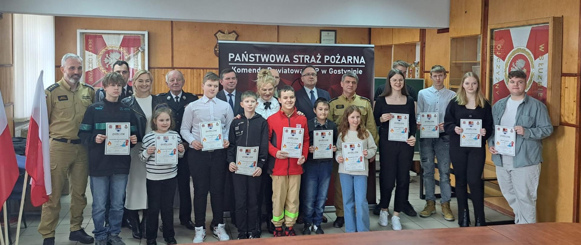 Eliminacje powiatowe Ogólnopolskiego Turnieju Wiedzy Pożarniczej „Młodzież Zapobiega Pożarom” 2024