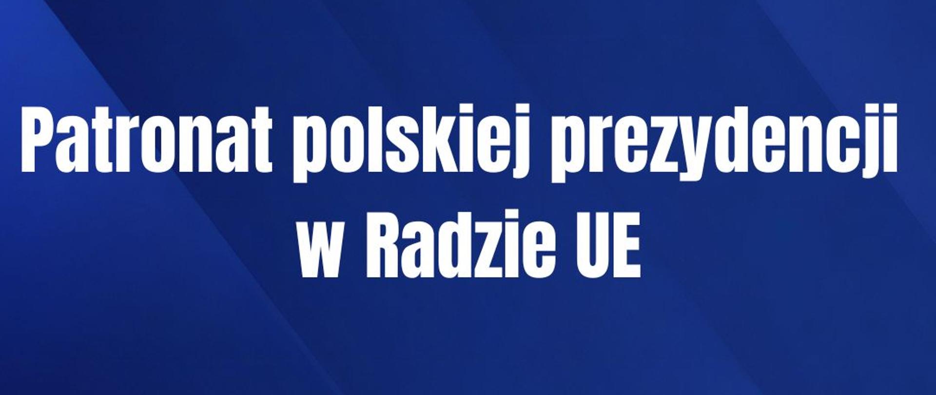 Grafika informująca o patronacie polskiej prezydencji w Radzie UE