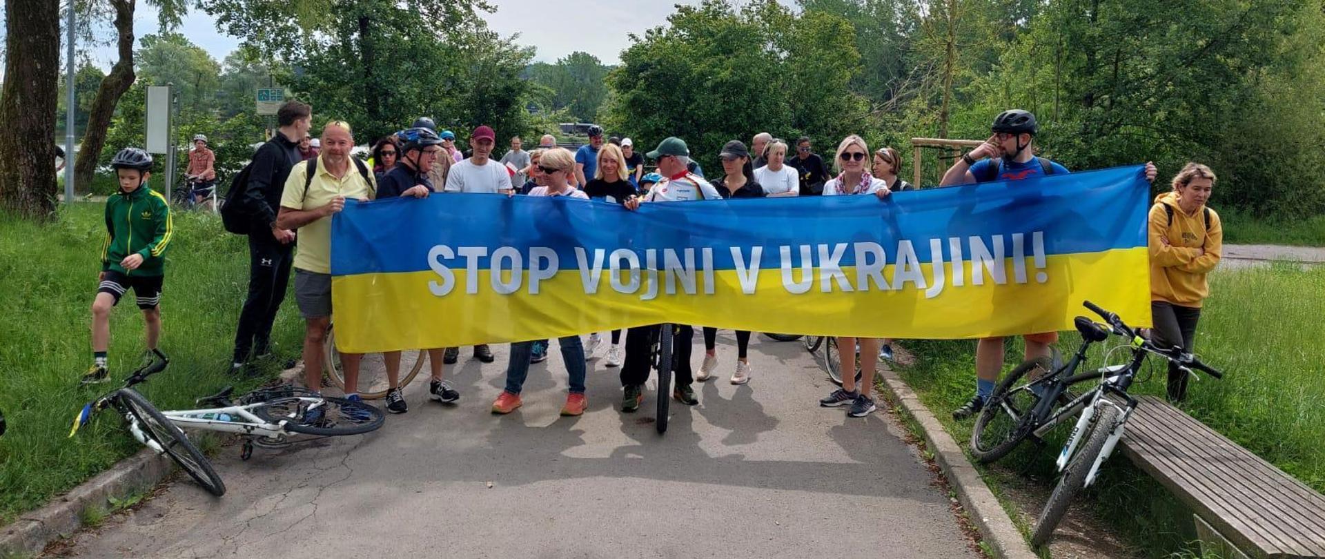 Cycling for Ukraine in Ljubljana 