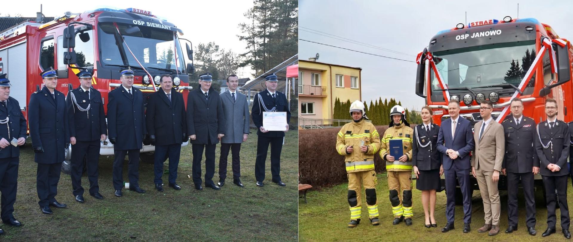 Uroczyste zbiórki z okazji przekazania pojazdów pożarniczych