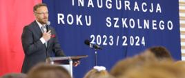 wojewoda Zbigniew Bogucki przemawia podczas inauguracji