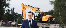 Prime Minister Mateusz Morawiecki in visit at building area