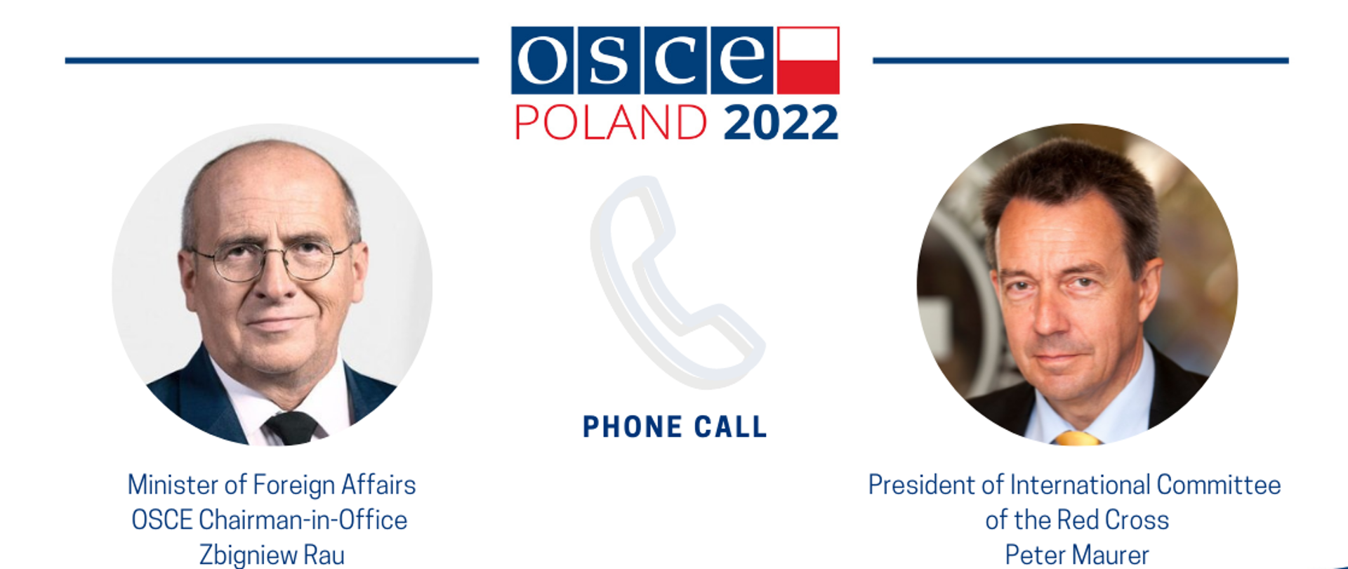 OSCE Chairman-in-Office and President of the International Committee of the Red Cross talk about humanitarian aid in conflict-affected regions