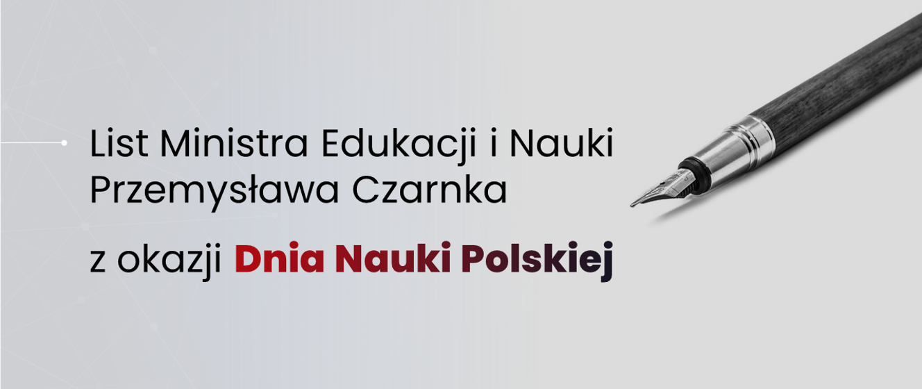 List Ministra Edukacji I Nauki Z Okazji Dnia Nauki Polskiej