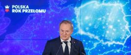 Premier Donald Tusk podczas wystąpienia "Polska. Rok przełomu"