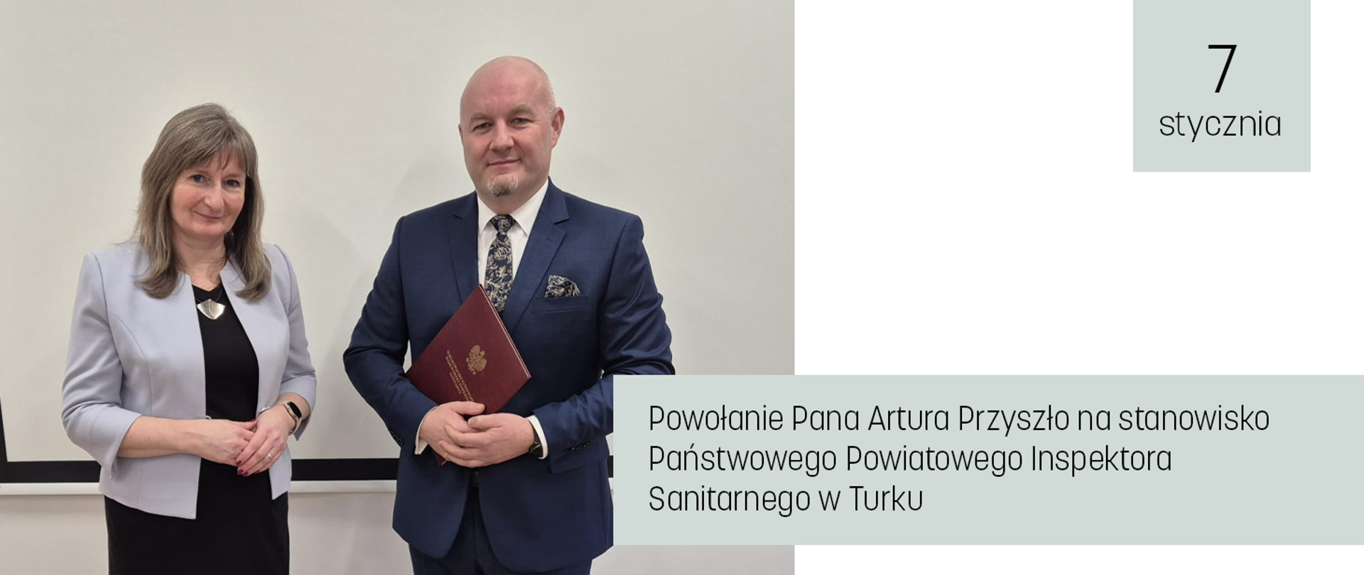 Powołanie Pana Artura Przyszło na stanowisko Państwowego Powiatowego Inspektora Sanitarnego w Turku