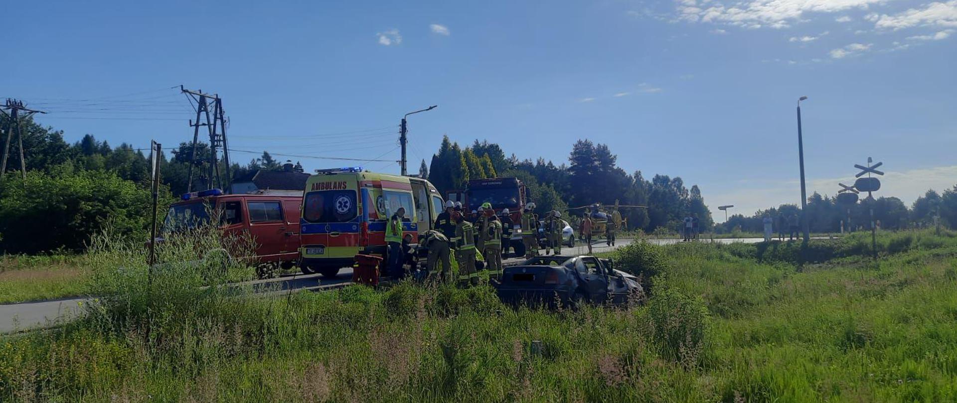 wypadek na przejeździe kolejowym Stąporków ul. Miła