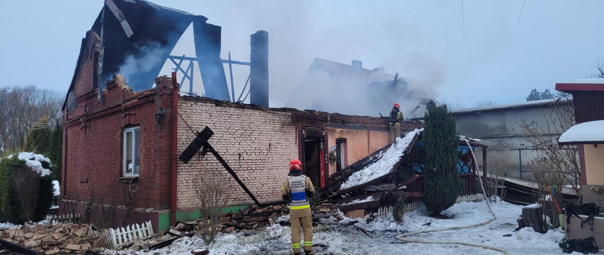Pożar budynku mieszkalnego w miejscowości Kolosy – powiat kazimierski